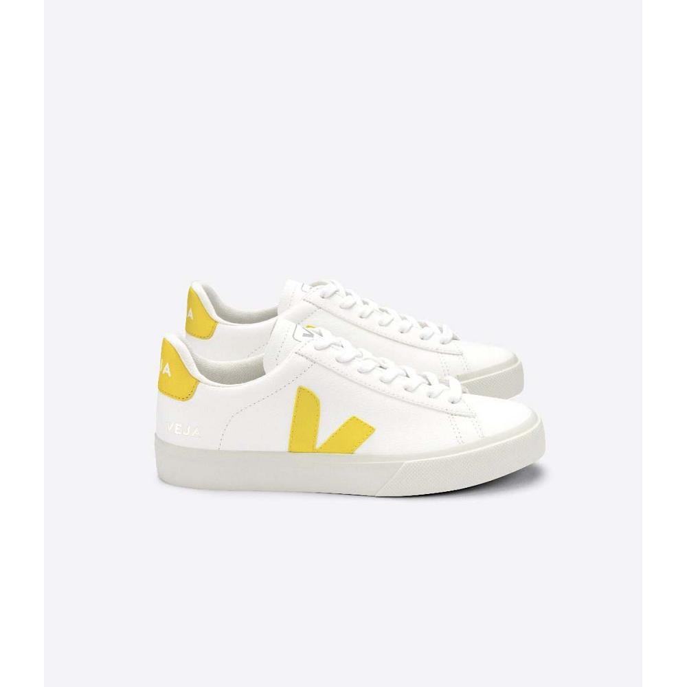 Veja CAMPO CHROMEFREE Low Tops Sneakers Heren White/Yellow | BE 205HAP